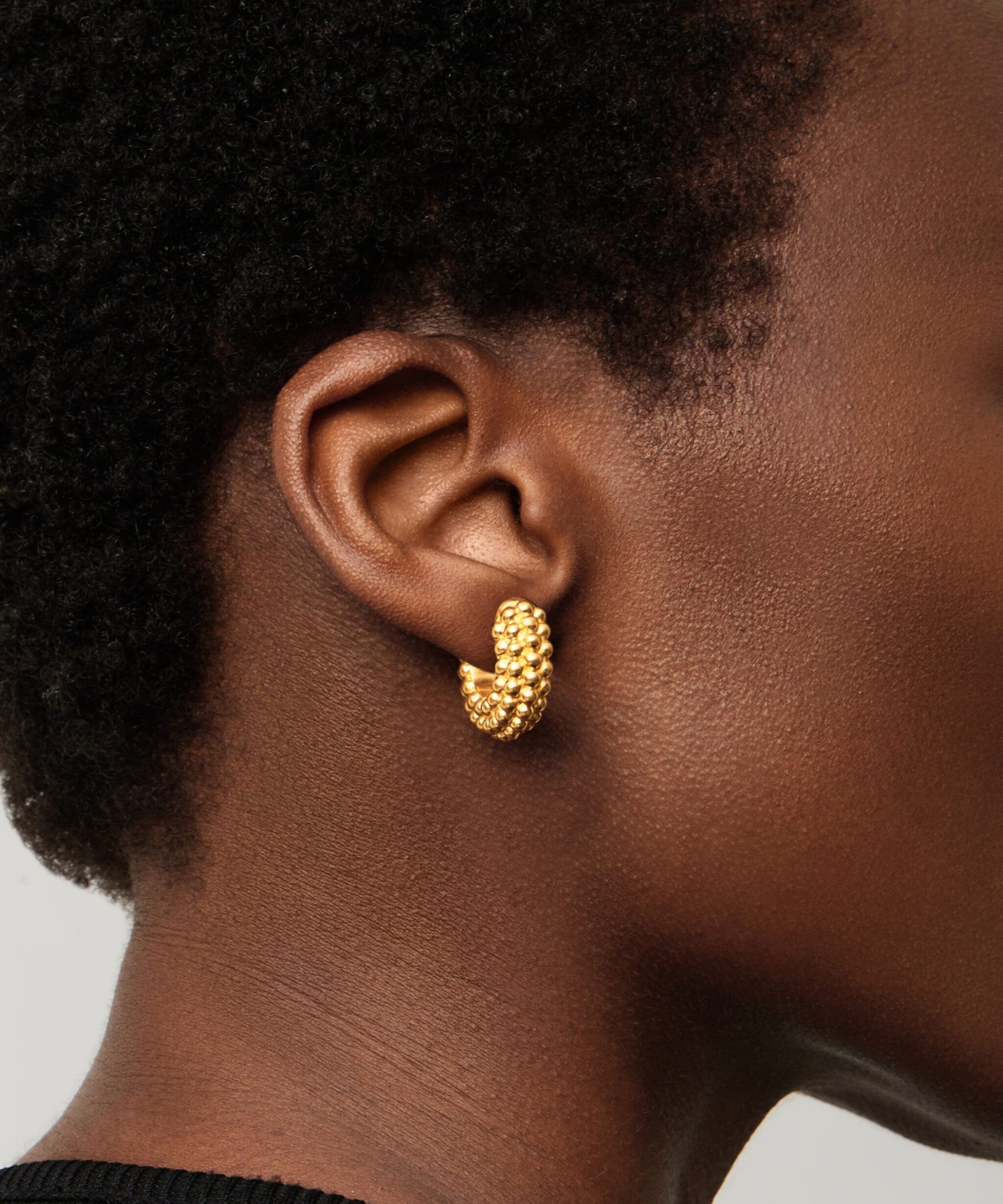 Alternative view of Baya Hoop Earrings | 18ct Gold Plated