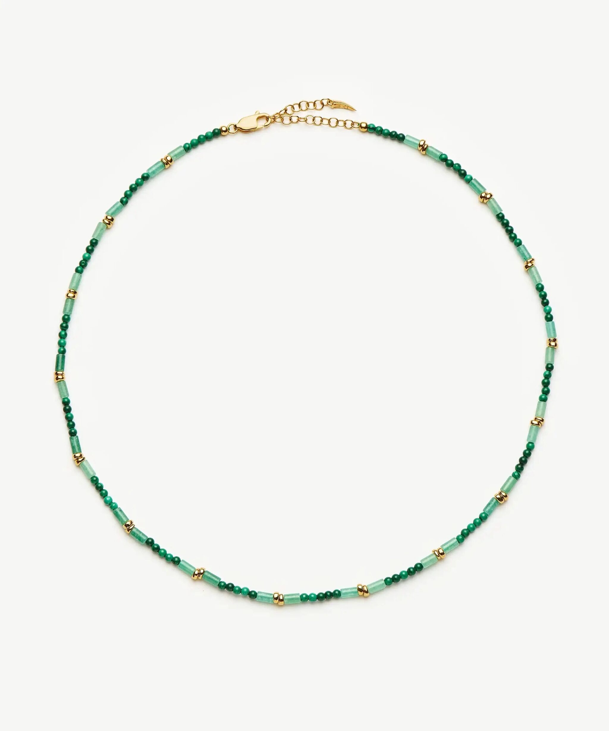 Beaded Gemstone Choker | 18ct Gold Plated/Mojito Green