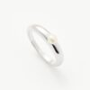 Button Pearl Classic Stacking Ring | Sterling Silver/Pearl