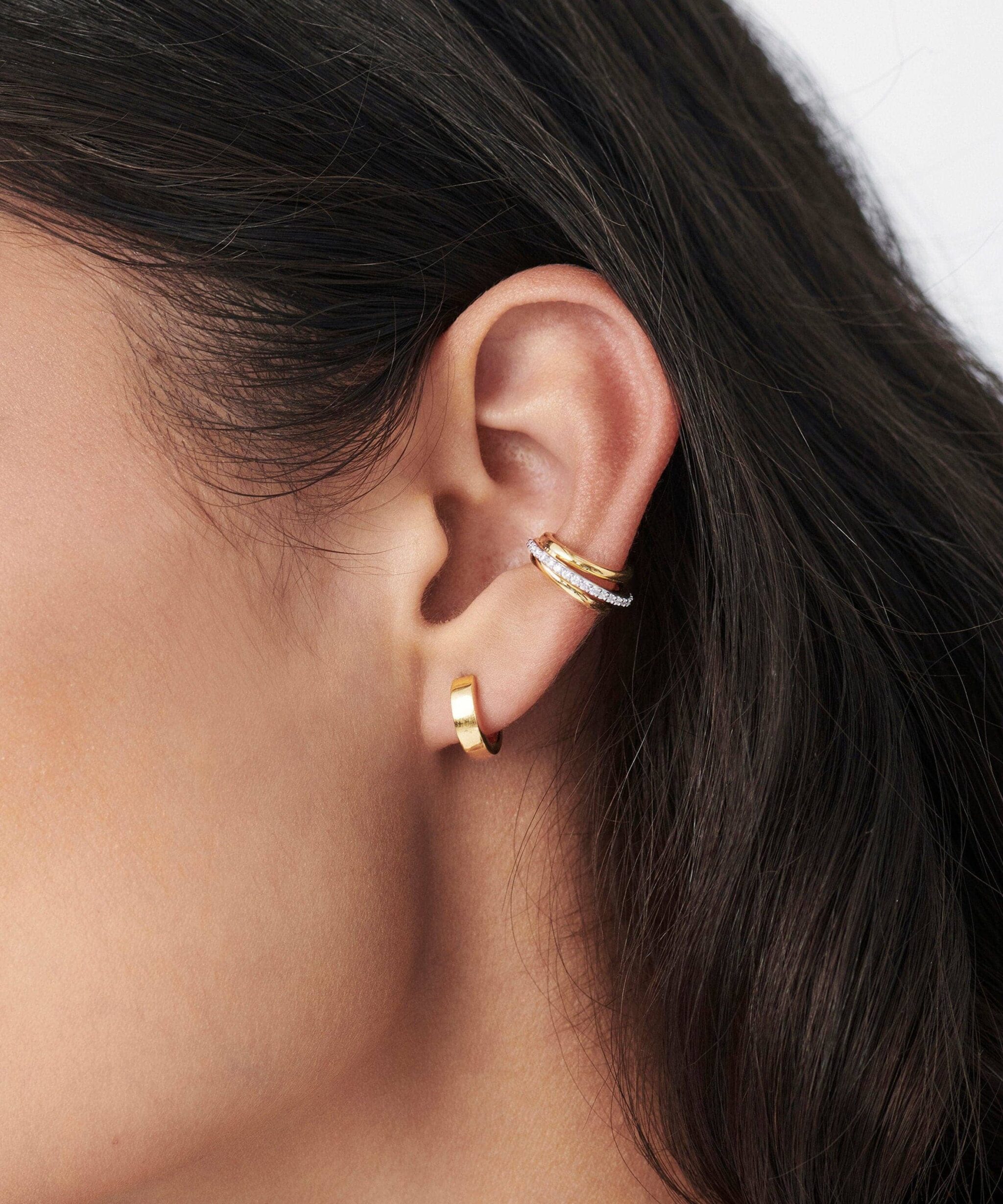 Alternative view of Celestial Pave Ear Cuff | 18ct Gold Vermeil/Cubic Zirconia