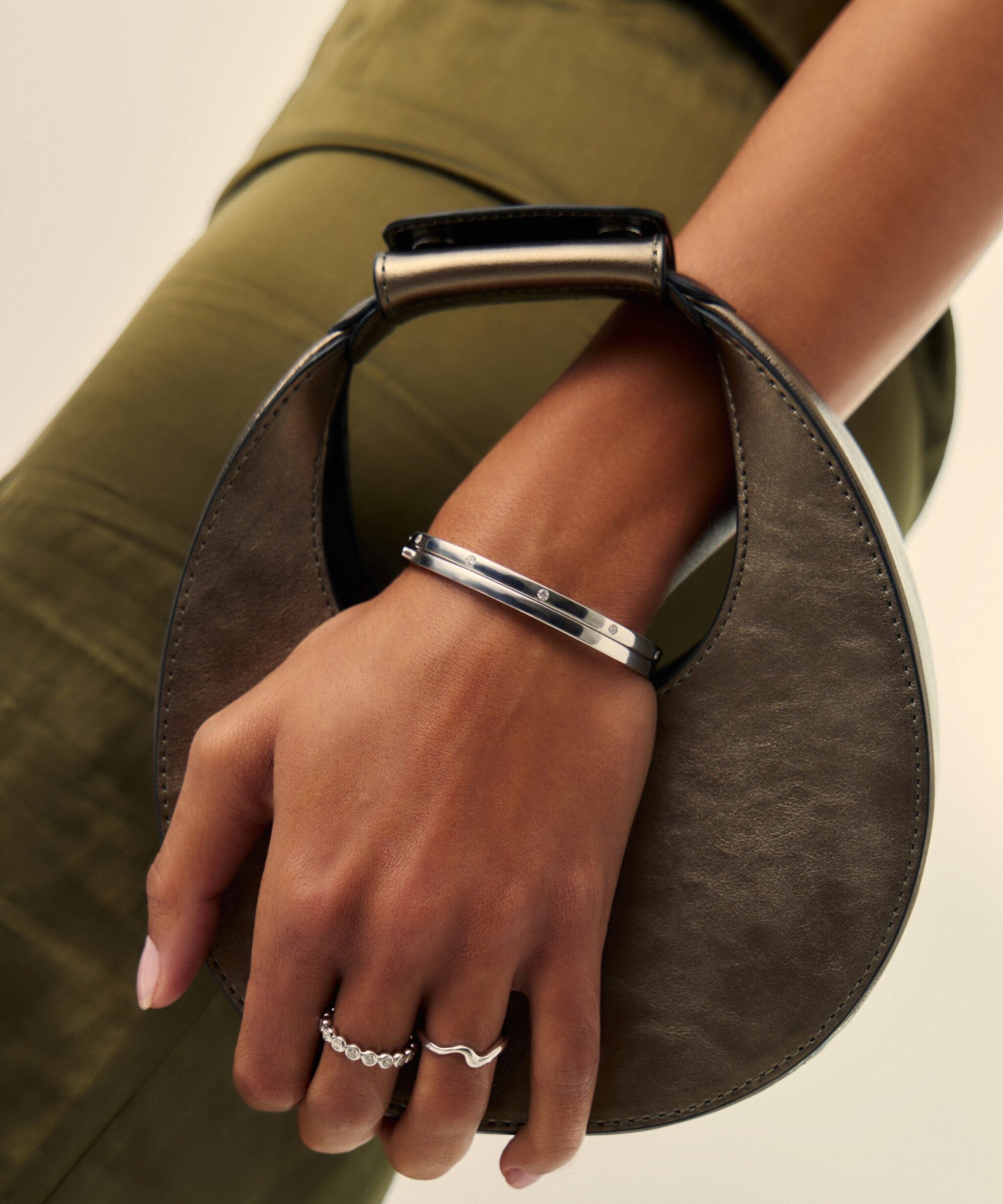 Alternative view of Classic Hinged Bangle | Sterling Silver