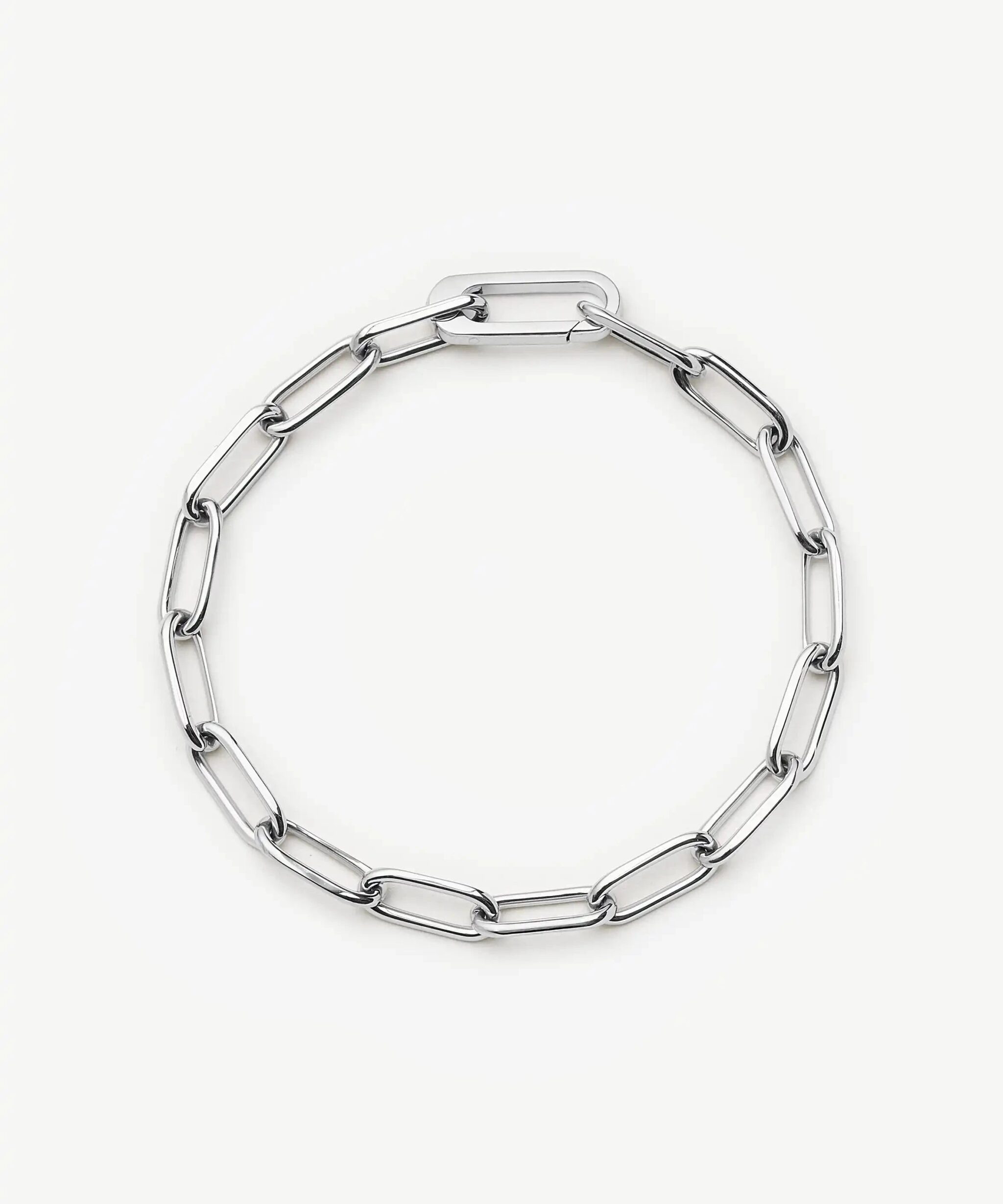 Classic Paperclip Chain Bracelet | Platinum Plated