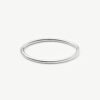 Classic Round Hinged Bangle | Platinum Plated