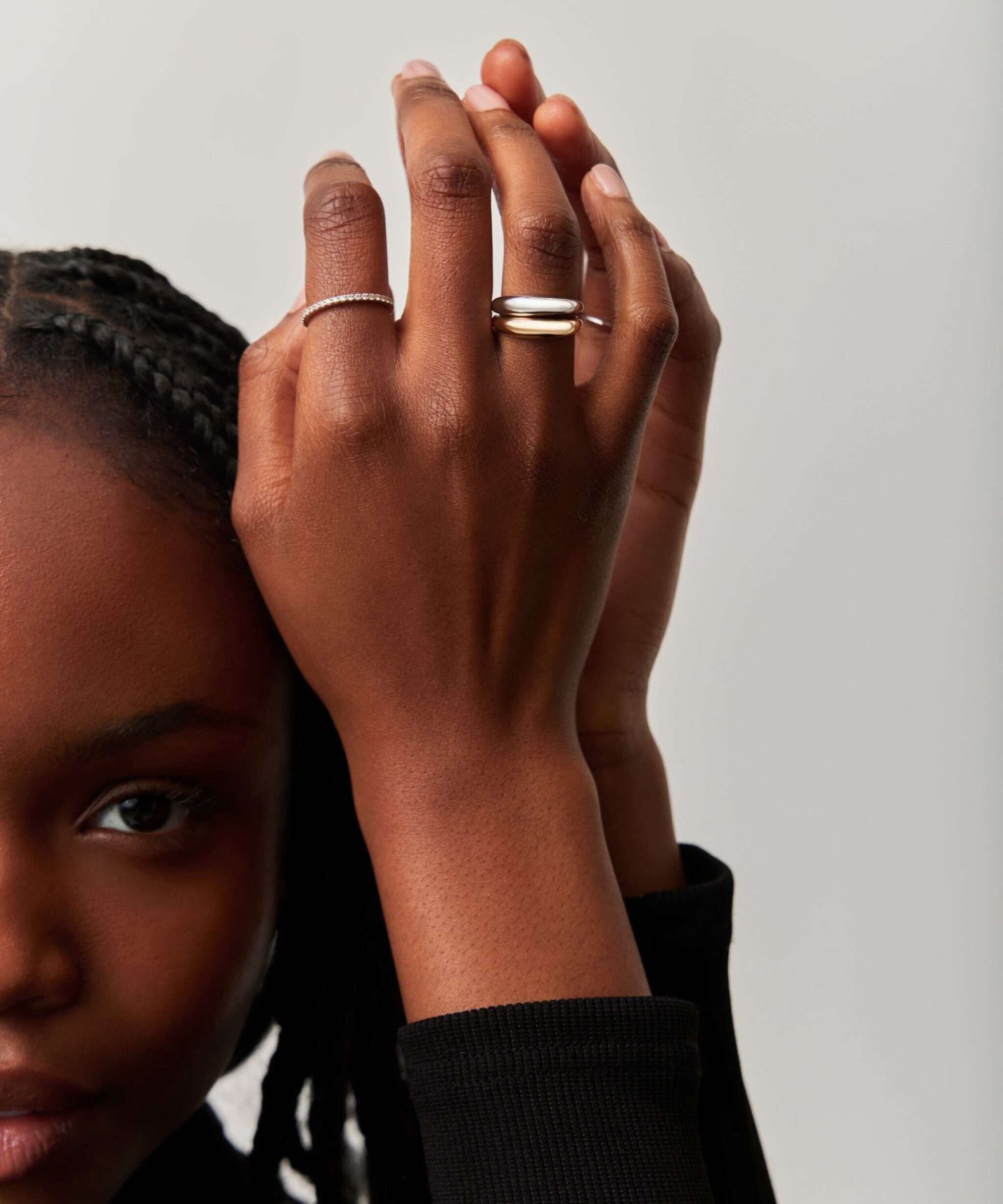 Alternative view of Solid Gold Classic Dome Ring | 14ct Solid White Gold