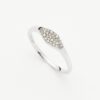 Solid Gold Diamond Signet Ring | 14ct Solid White Gold/Diamond