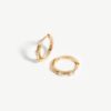 Solid Gold Diamond Studded Huggies