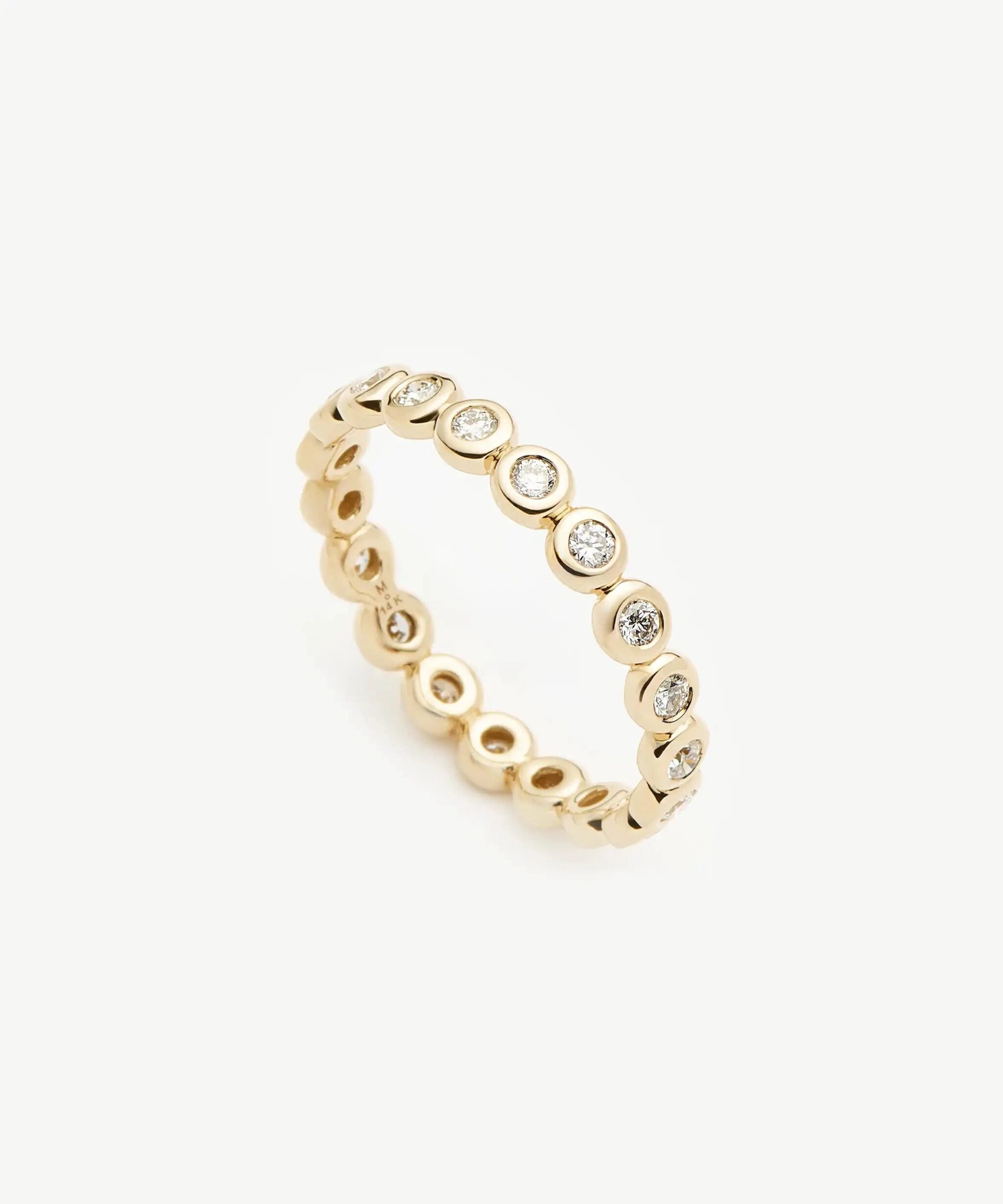 Solid Gold Diamond Tennis Eternity Ring | 14ct Solid Gold