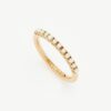 Solid Gold Half Eternity Pearl Ring | 14ct Solid Gold/Pearl