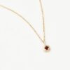 Solid Gold January Birthstone Pendant Necklace | 14ct Solid Gold/Garnet