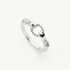 Harris Reed In Good Hands Stacking Ring | Sterling Silver/Cubic Zirconia & Black Onyx