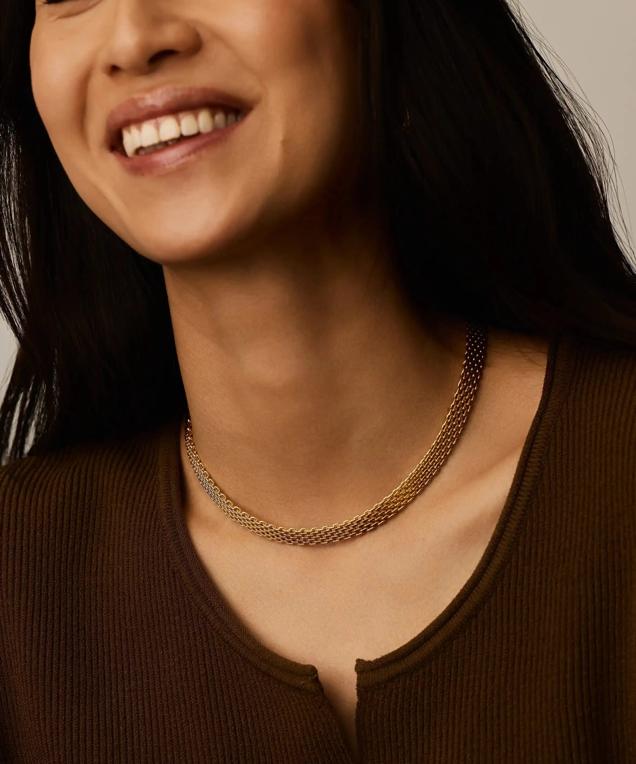 Alternative view of Heirloom Chain Choker Necklace | 18ct Gold Plated