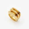Hera Dome Triple Ridge Ring
