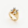 Kinetic Atom Spinning Signet Ring | Mixed Metal
