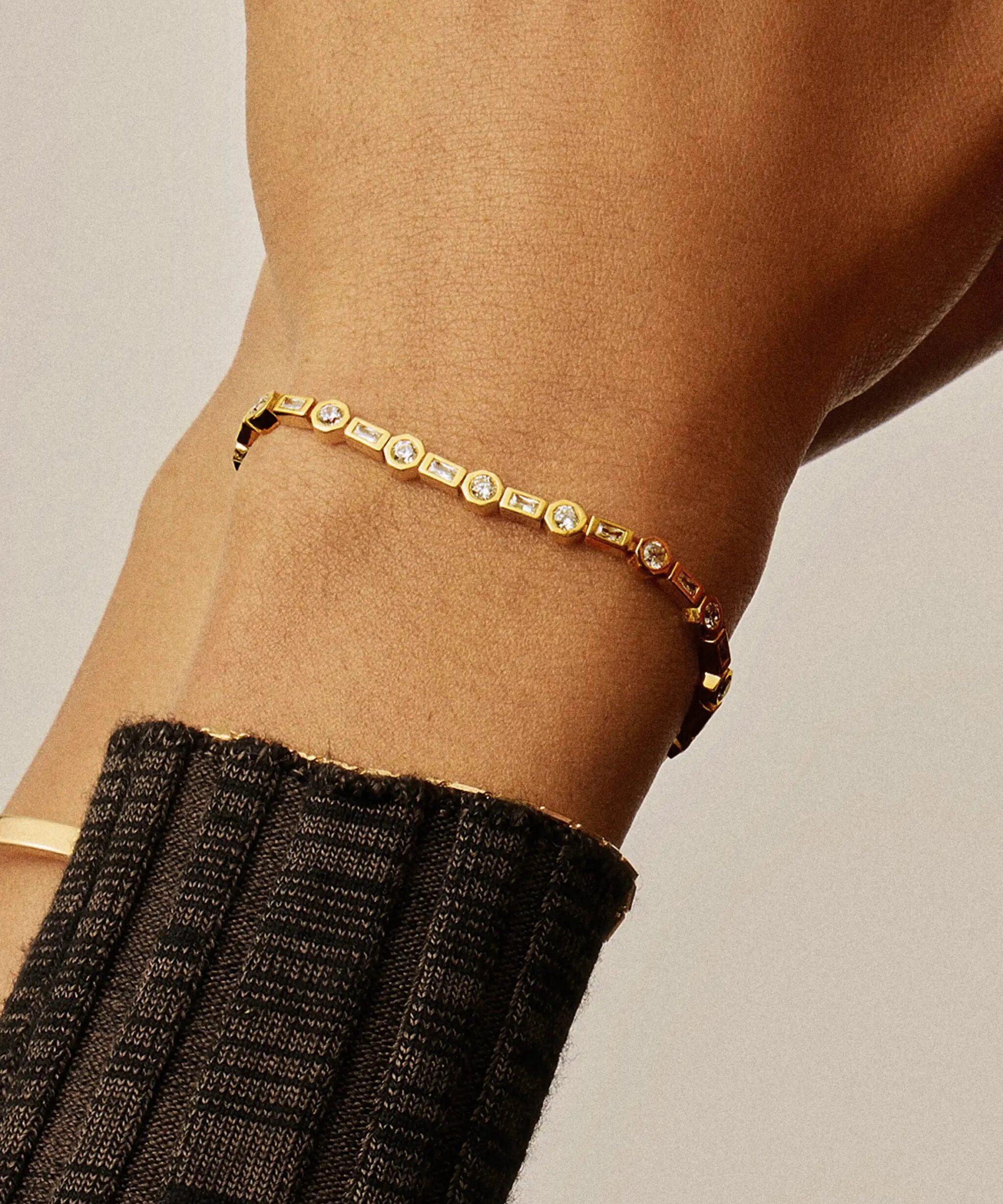 Alternative view of Lucy Williams Tennis Bracelet | 18ct Gold Vermeil