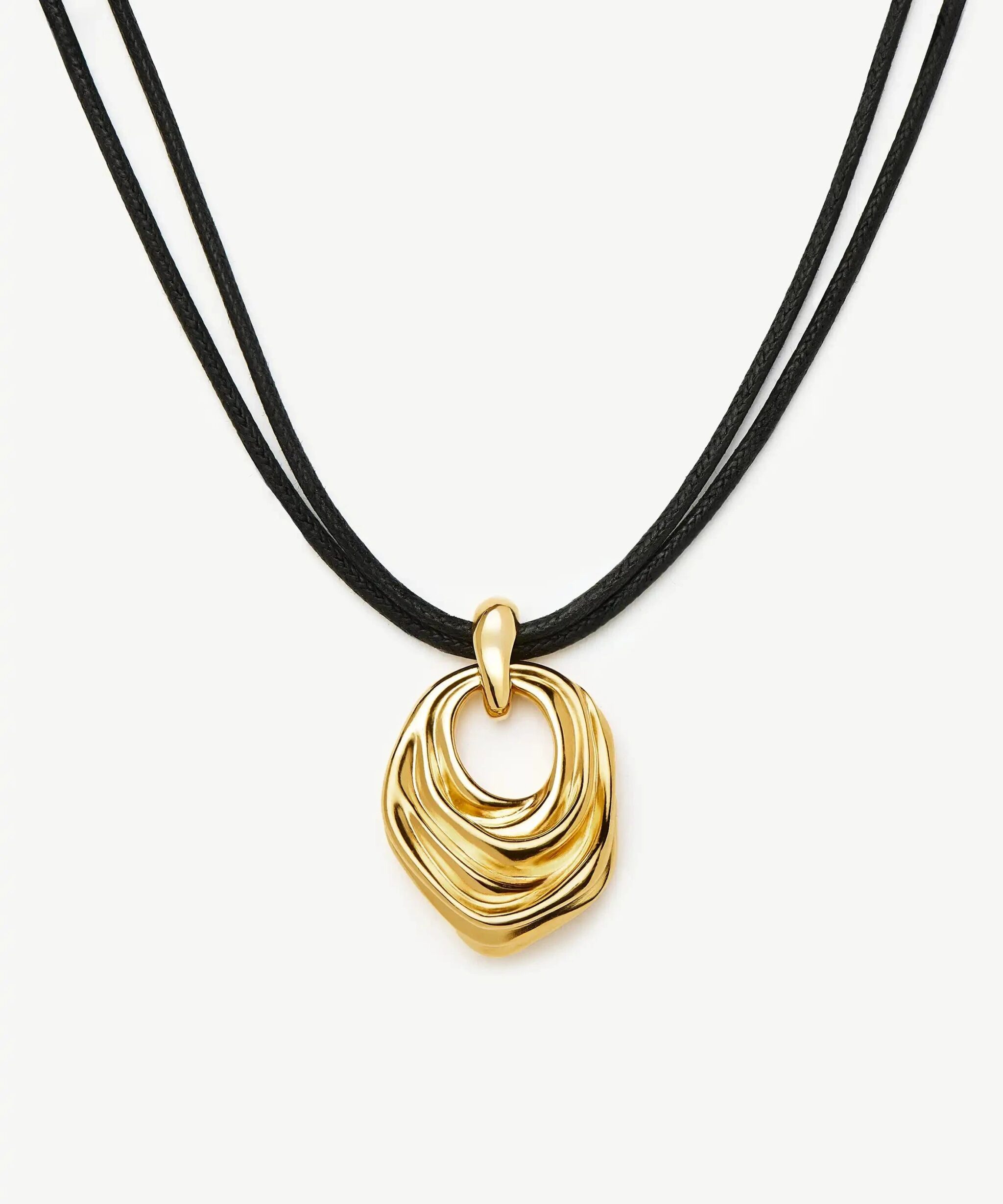 MARKGONG Draped Statement Cord Necklace | 18ct Gold Plated