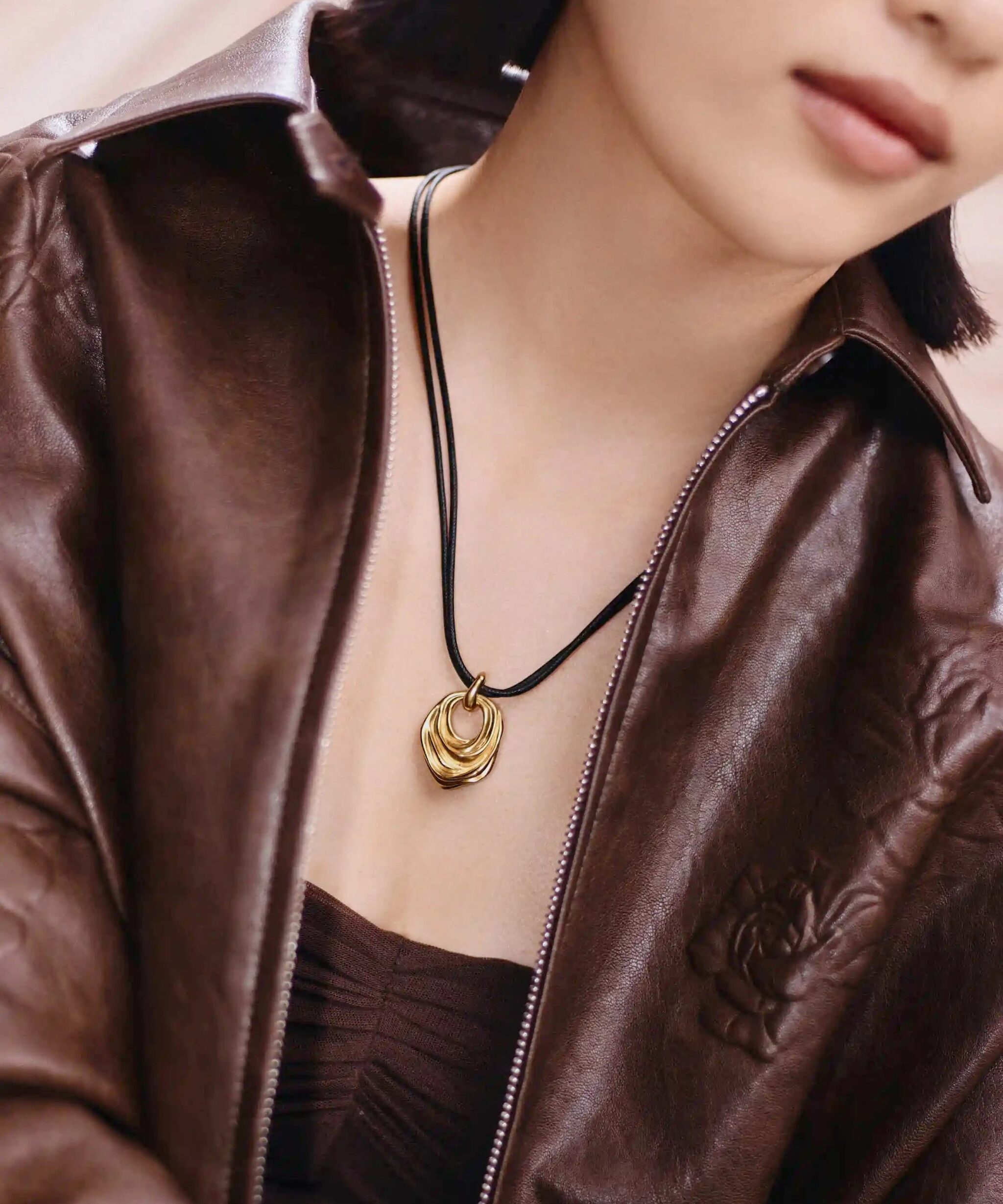 Alternative view of MARKGONG Draped Statement Cord Necklace | 18ct Gold Plated