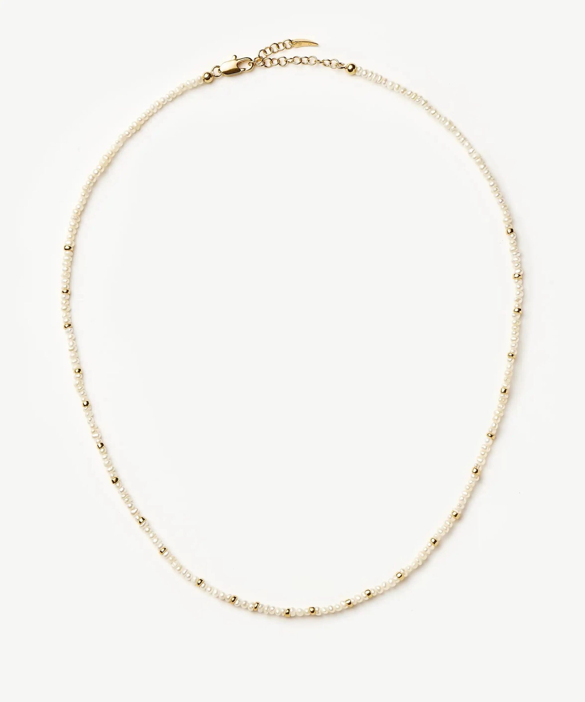 Micro Pearl Beaded Necklace | 18ct Gold Plated/Pearl