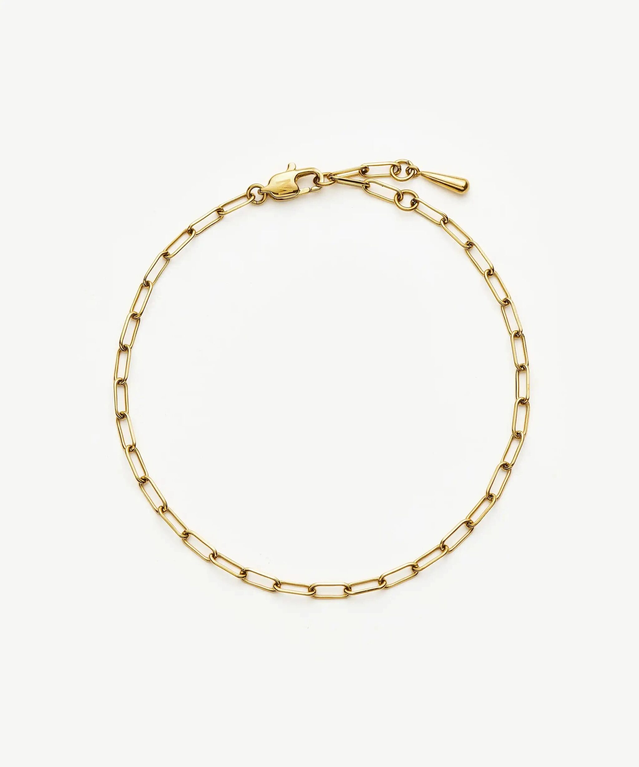 Mini Paperclip Chain Bracelet | 18ct Gold Plated