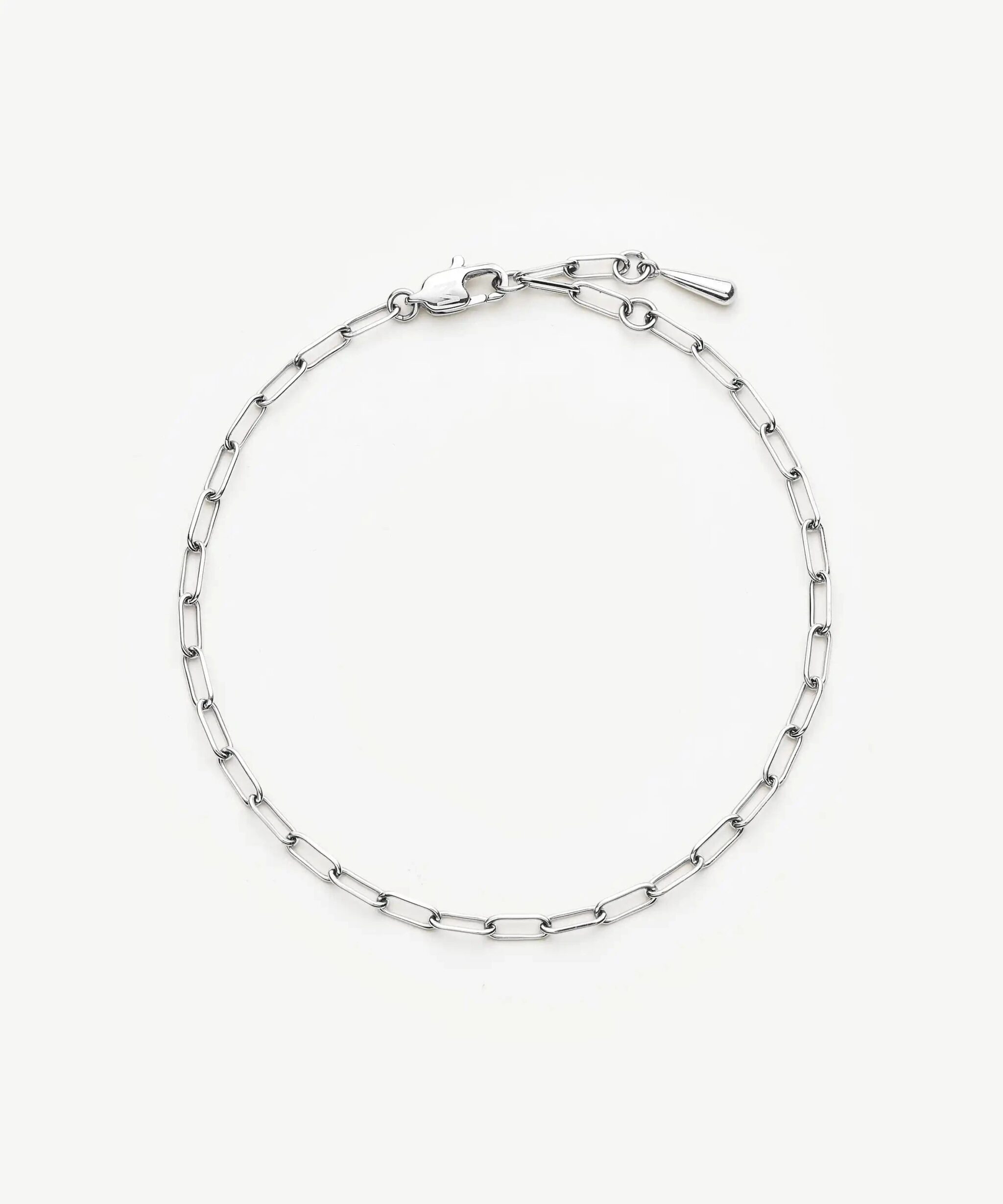 Mini Paperclip Chain Bracelet | Platinum Plated
