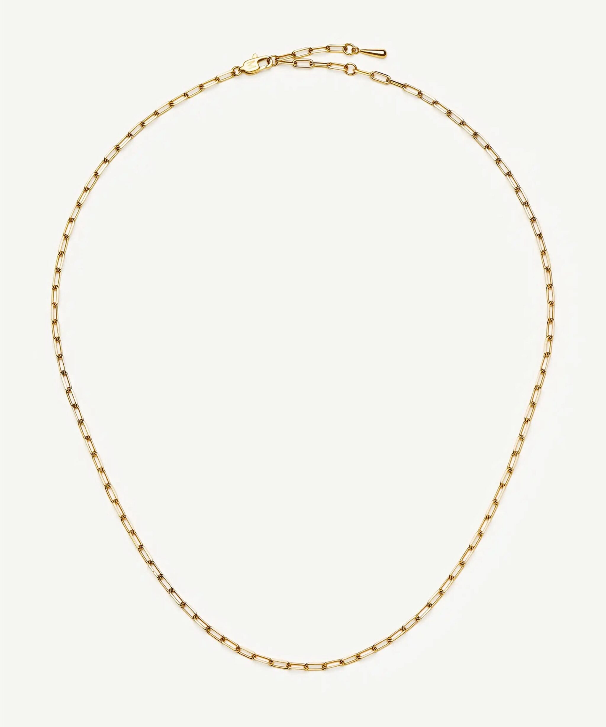Mini Paperclip Chain Necklace | 18ct Gold Plated