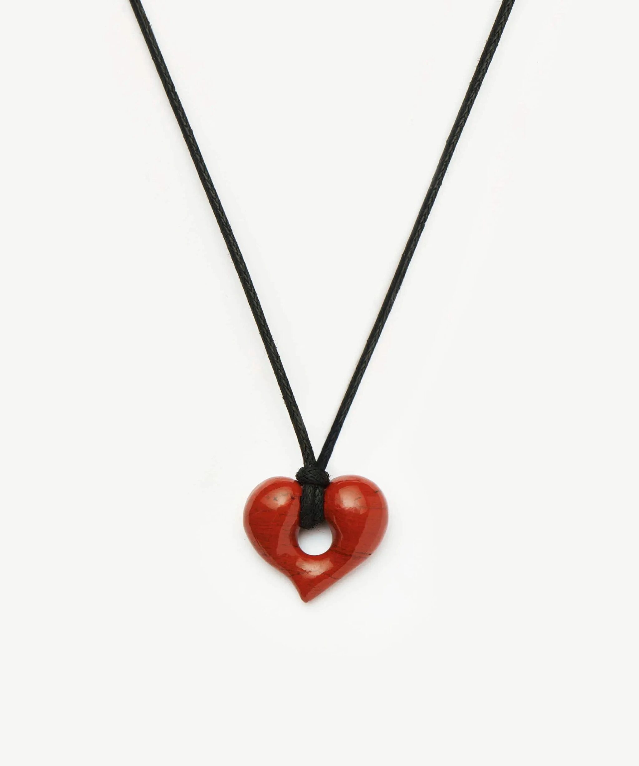 Molten Heart Jasper Pendant Cord Necklace
