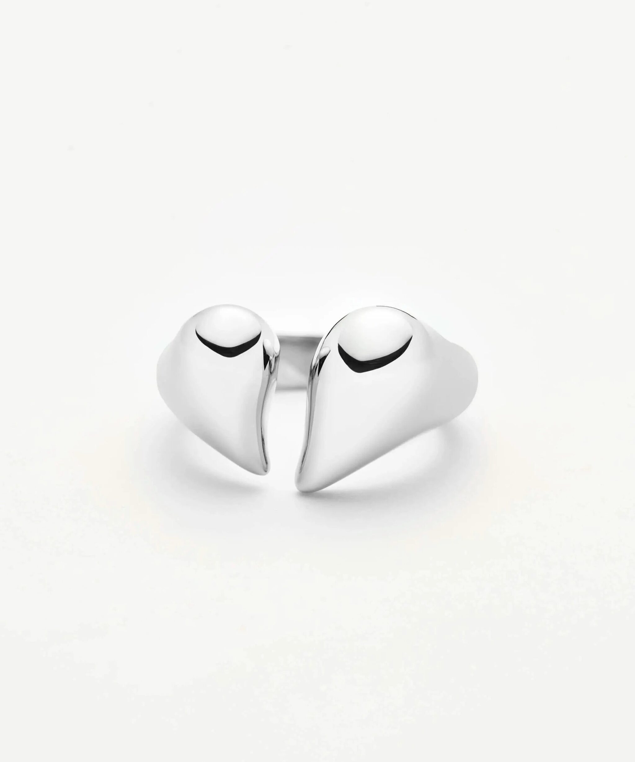 Molten Heart Statement Ring | Silver Plated