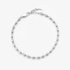 Molten Olive Chain Bracelet | Silver Plated