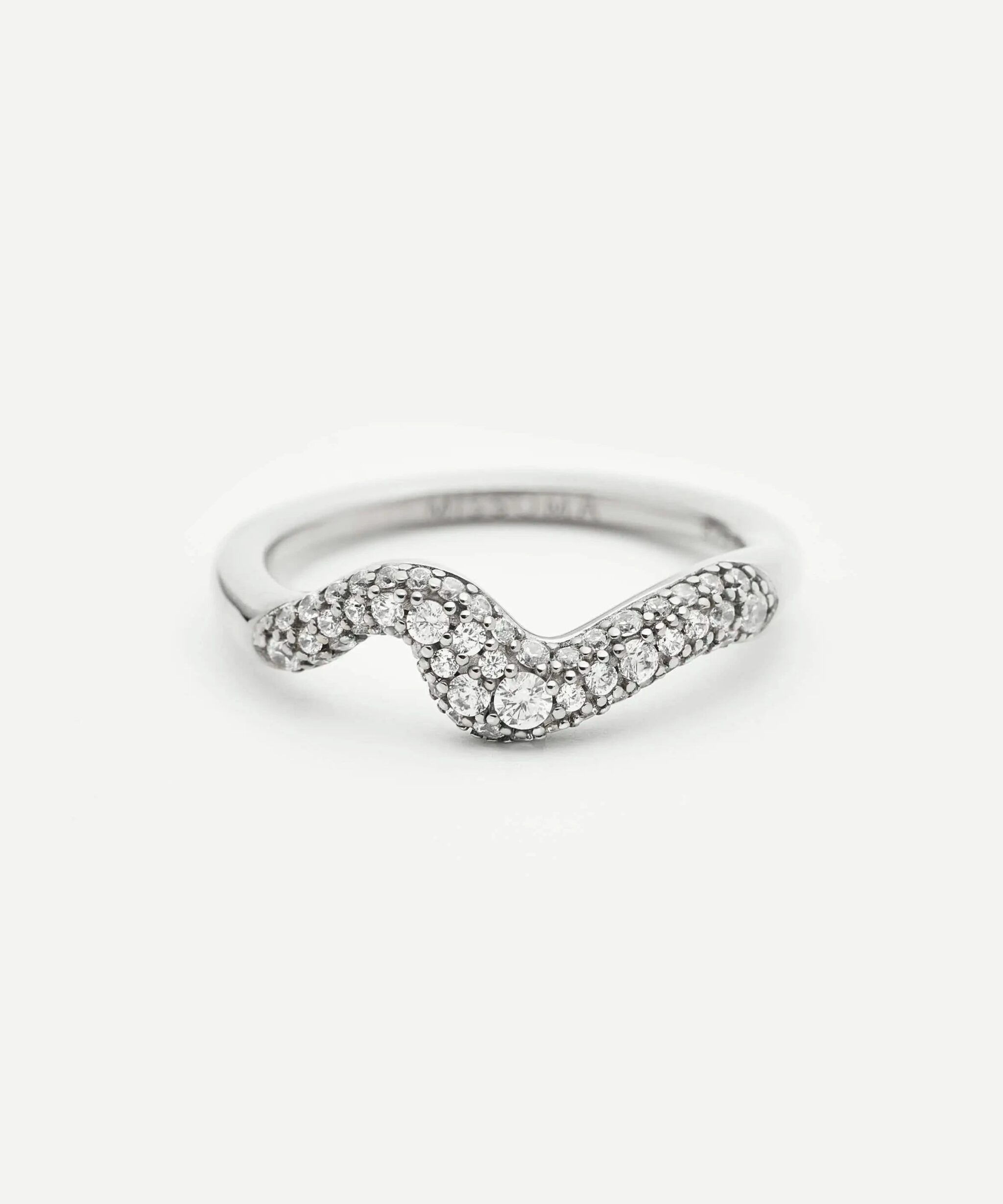 Molten Snow Stacking Ring | Sterling Silver/Cubic Zirconia