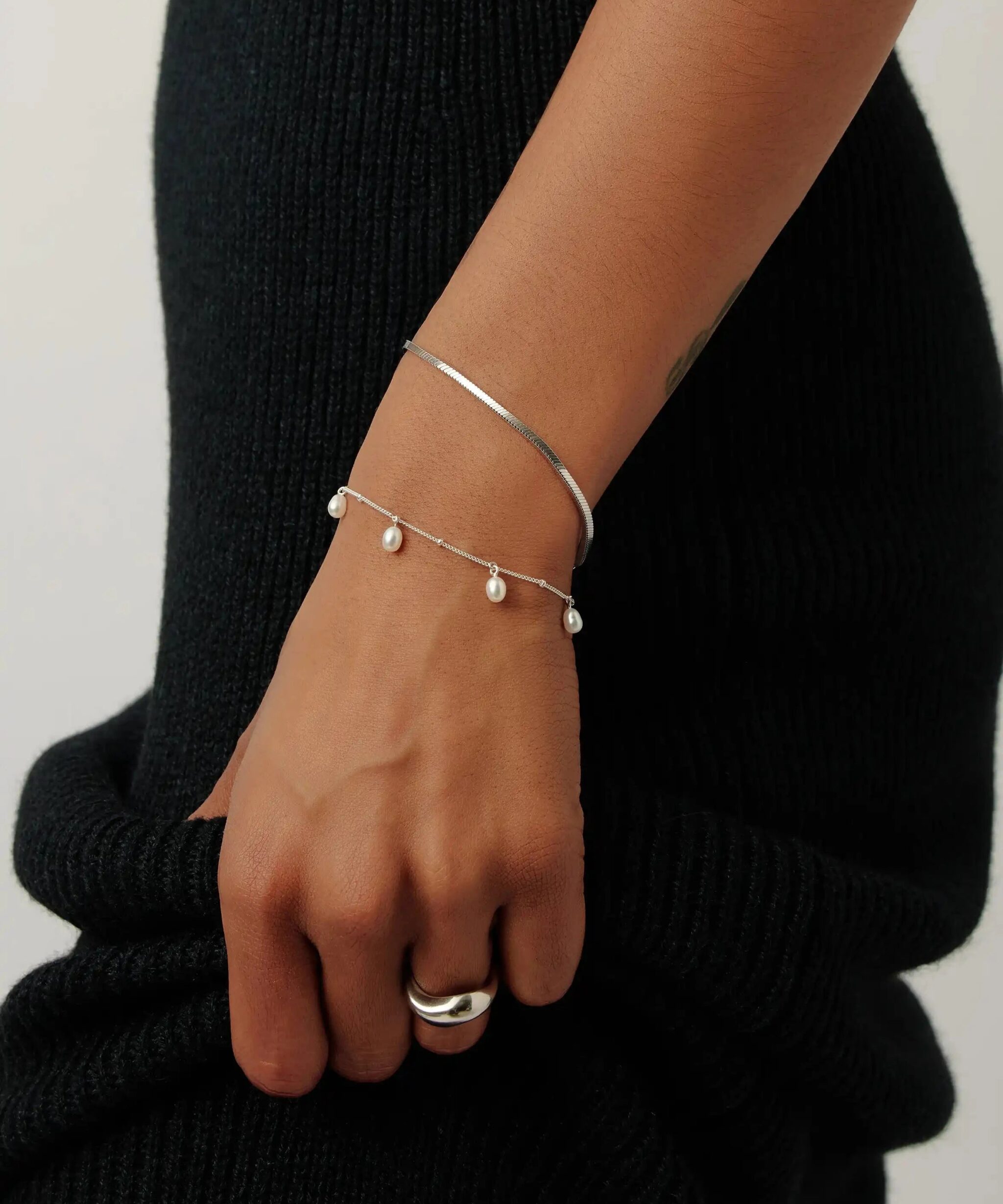 Alternative view of Pearl Baya Baroque Chain Bracelet | Sterling Silver/Pearl