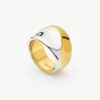 Sculptural Molten Statement Ring | Mixed Metal