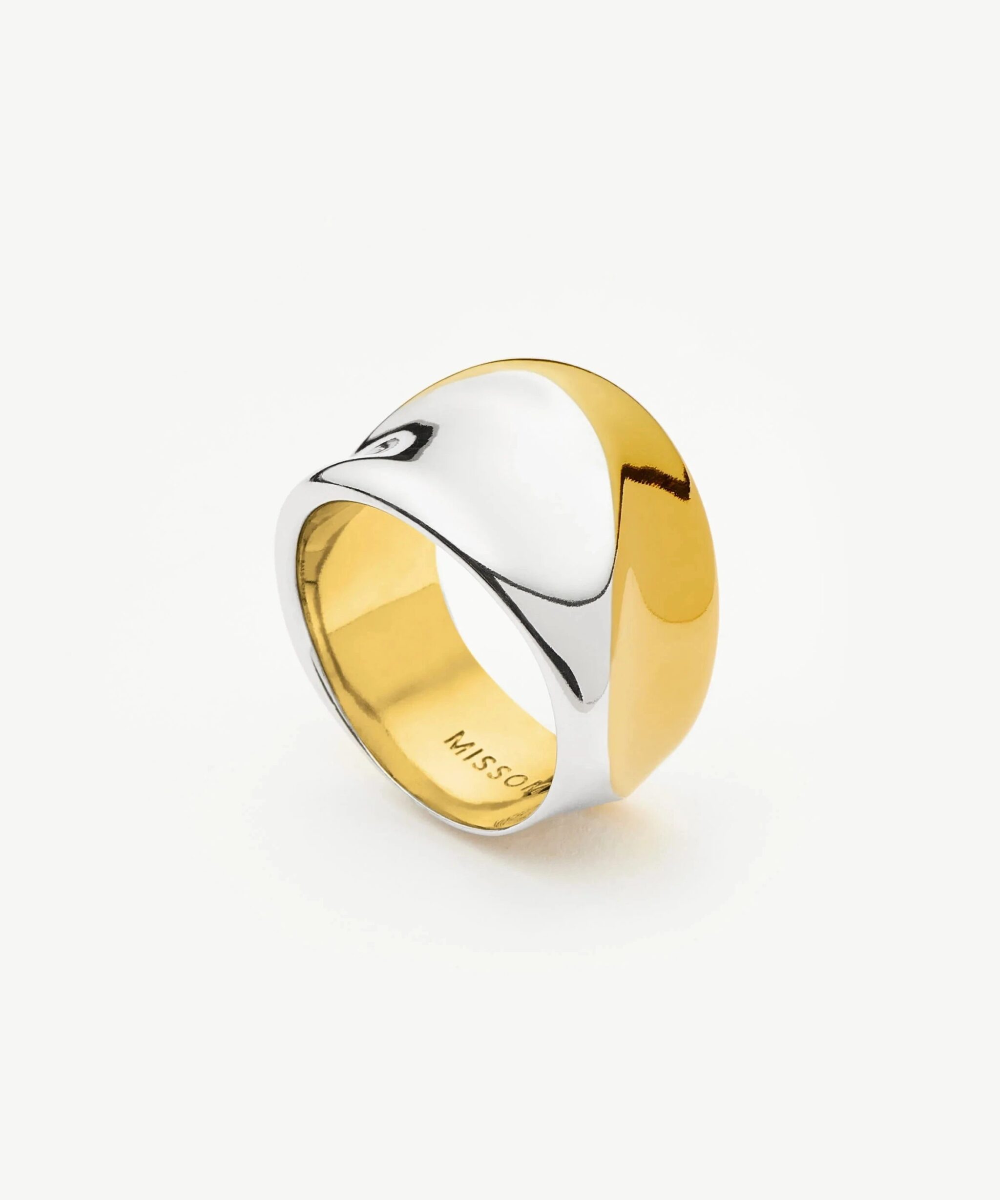 Sculptural Molten Statement Ring | Mixed Metal