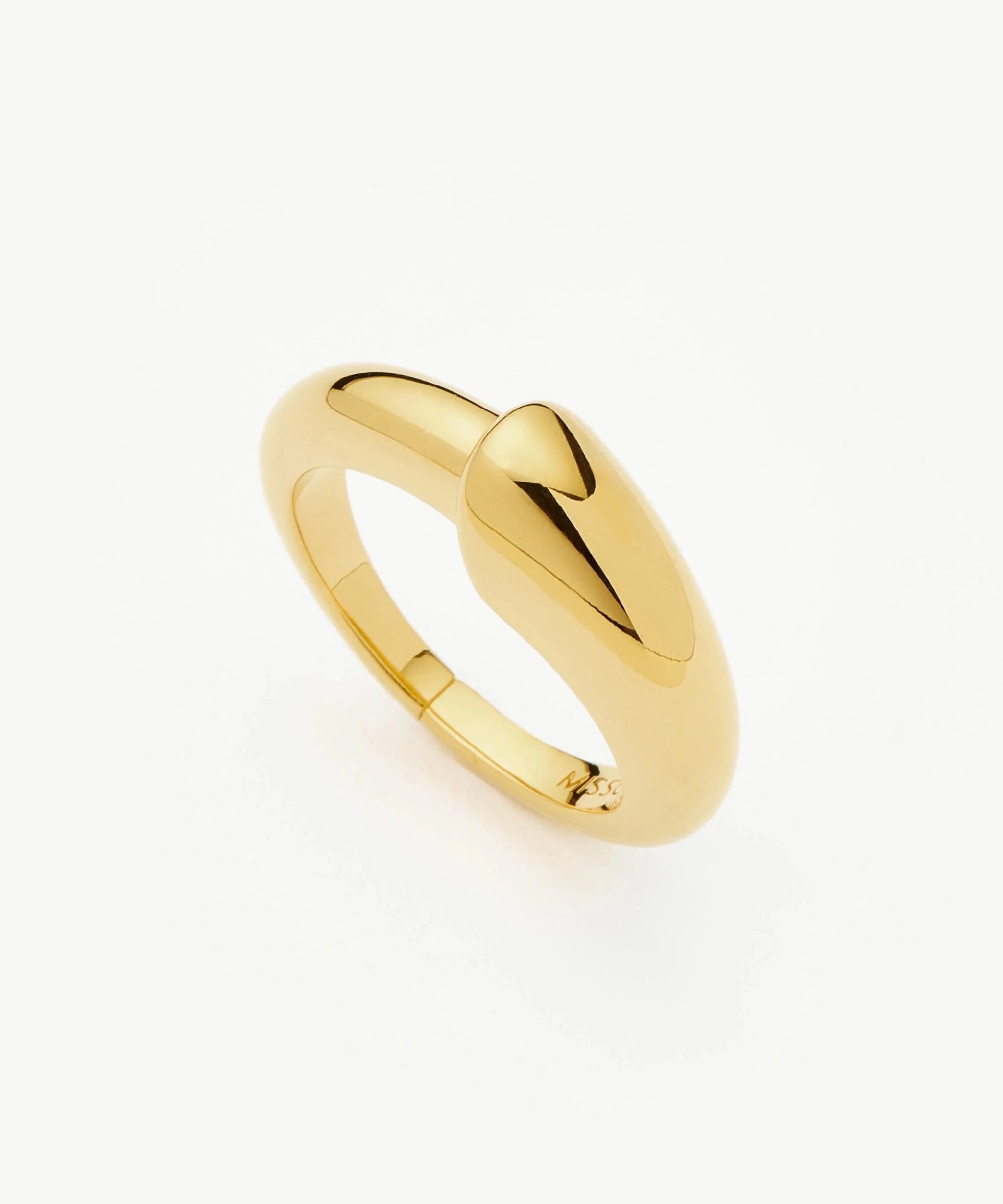 Sculptural Ridge Stacking Ring | 18ct Gold Vermeil