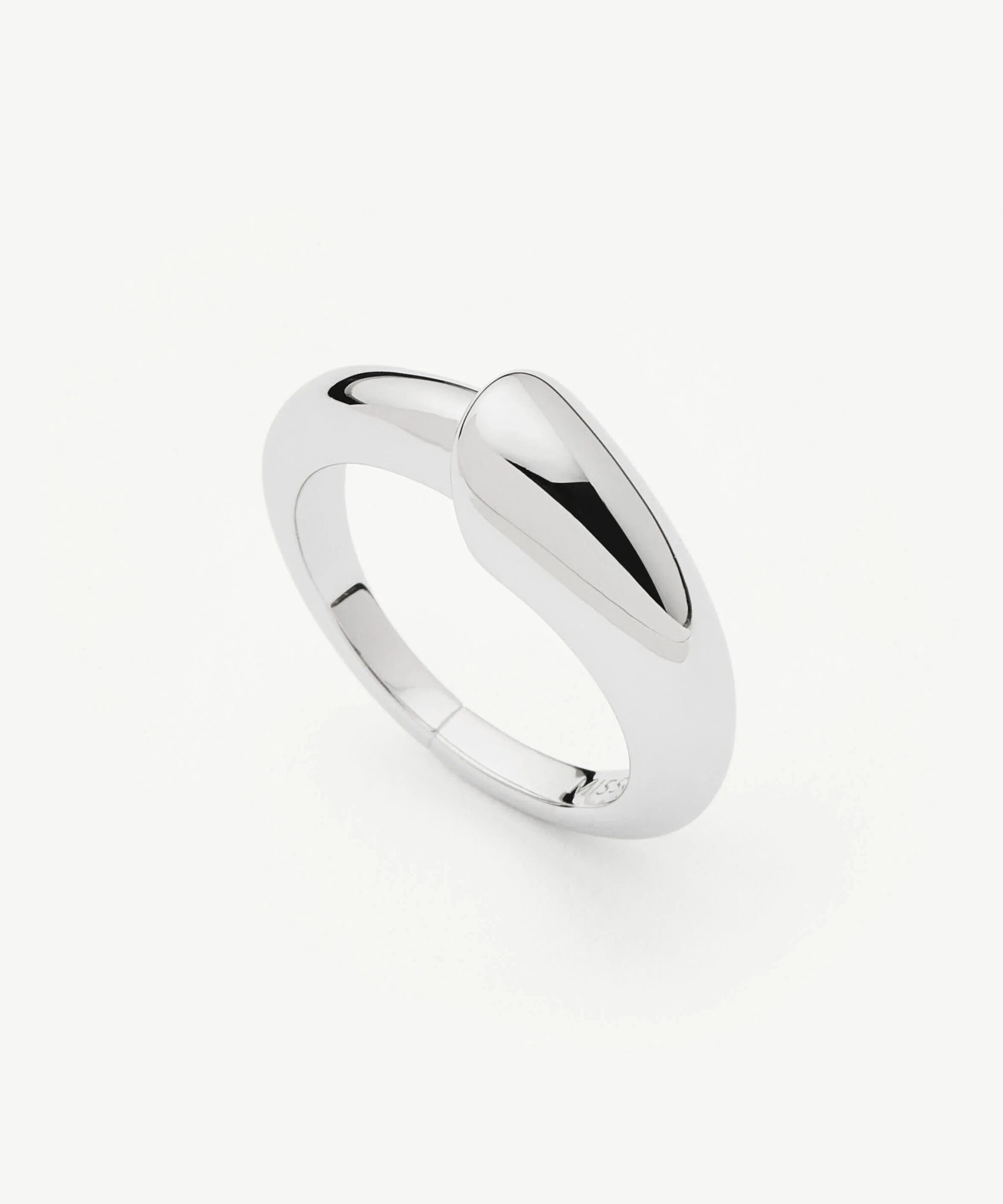 Sculptural Ridge Stacking Ring | Sterling Silver