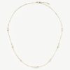 Solid Gold Pearl Chain Necklace | 14ct Solid Gold/Pearl