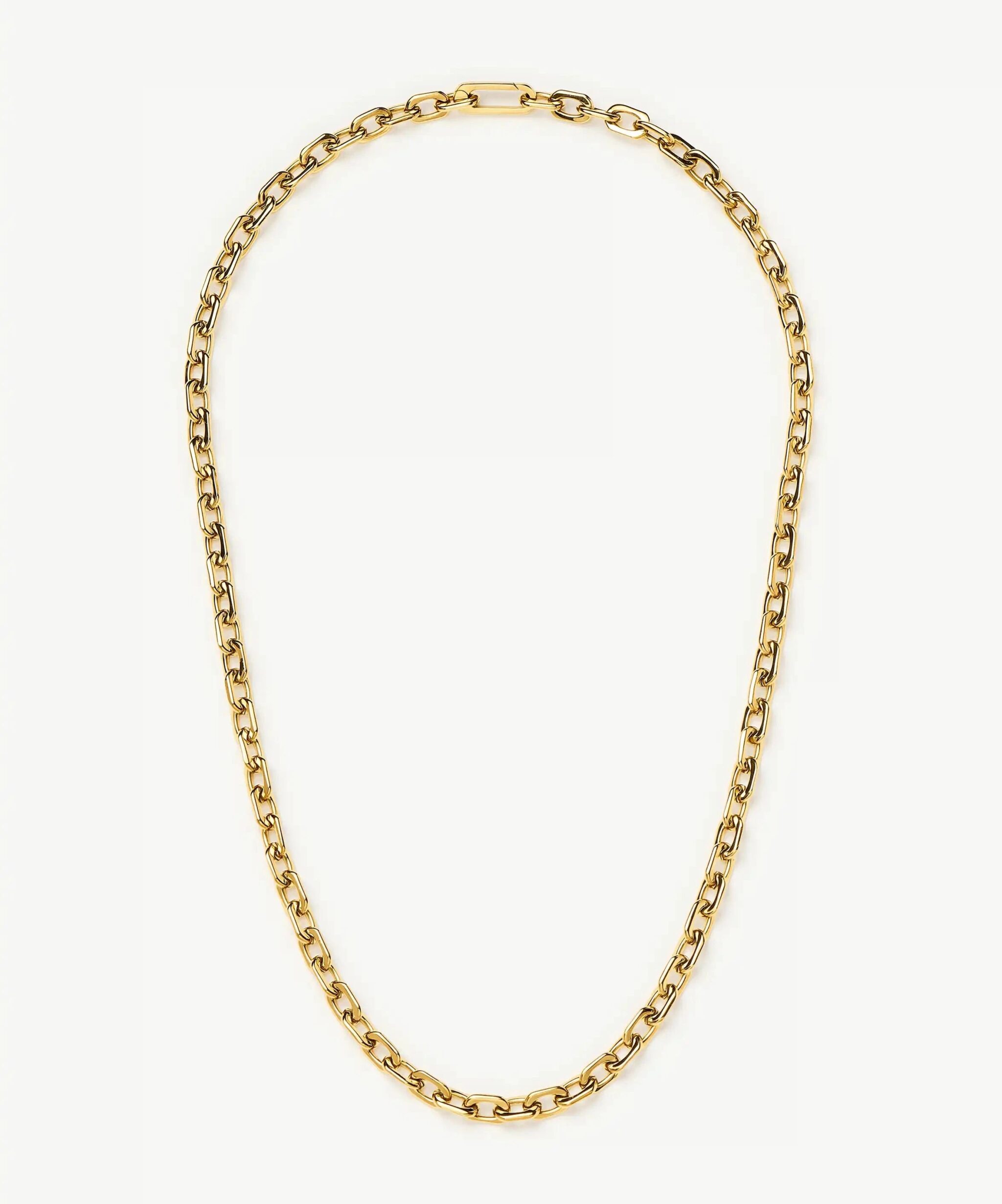 Square Paperclip Chain Necklace | 18ct Gold Plated