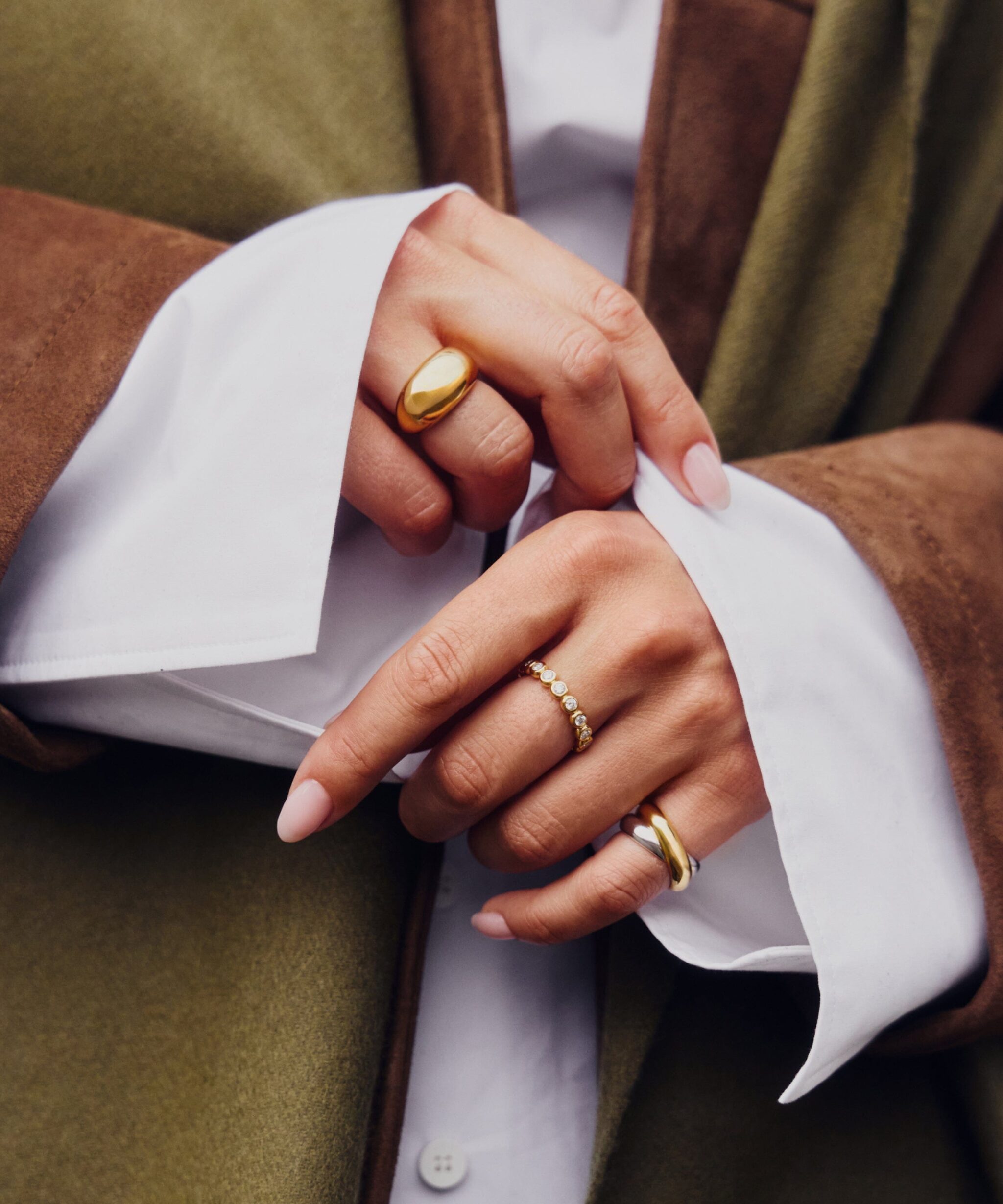 Alternative view of Tennis Eternity Stacking Ring | 18ct Gold Vermeil/Cubic Zirconia