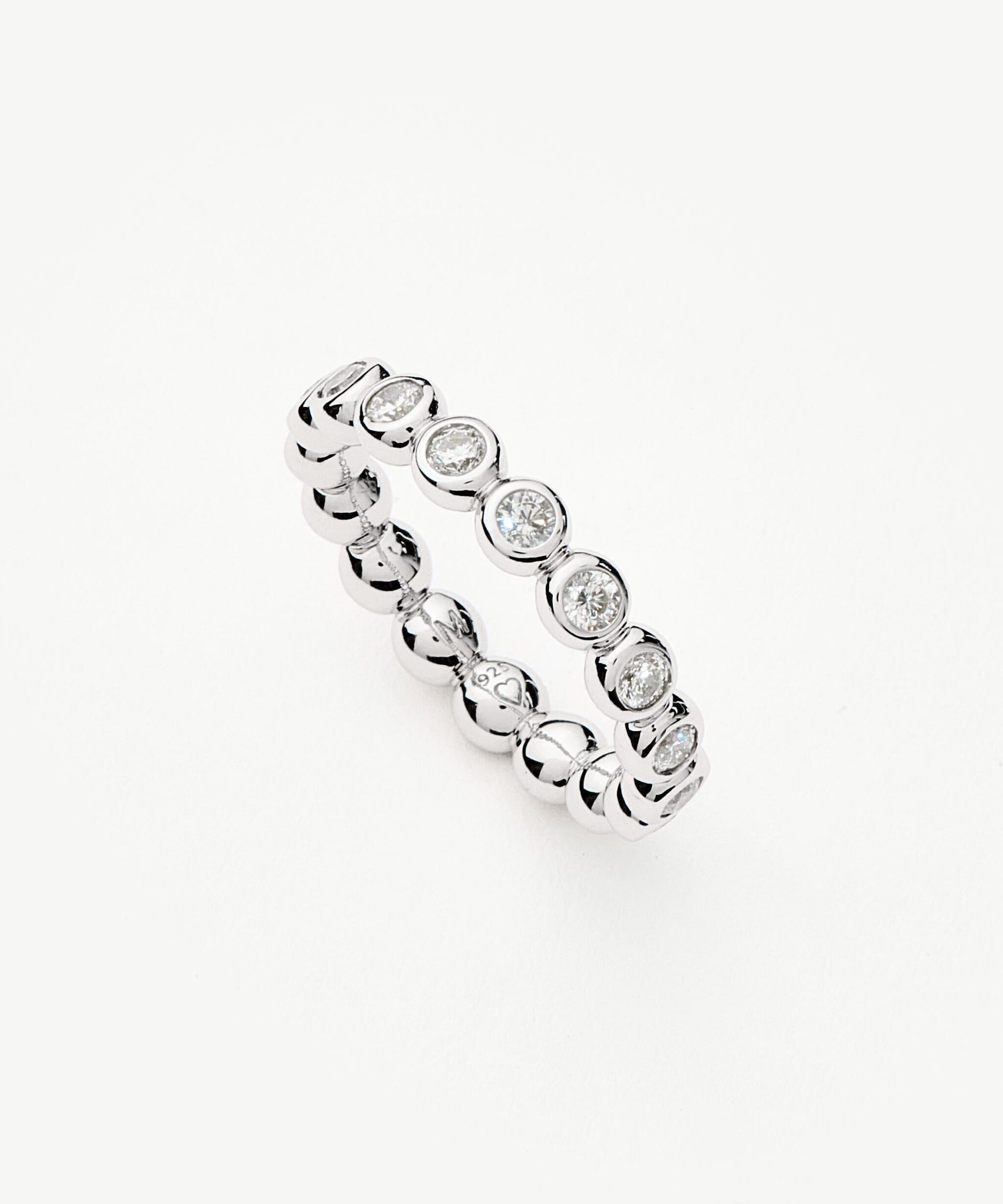 Tennis Eternity Stacking Ring | Sterling Silver/Cubic Zirconia