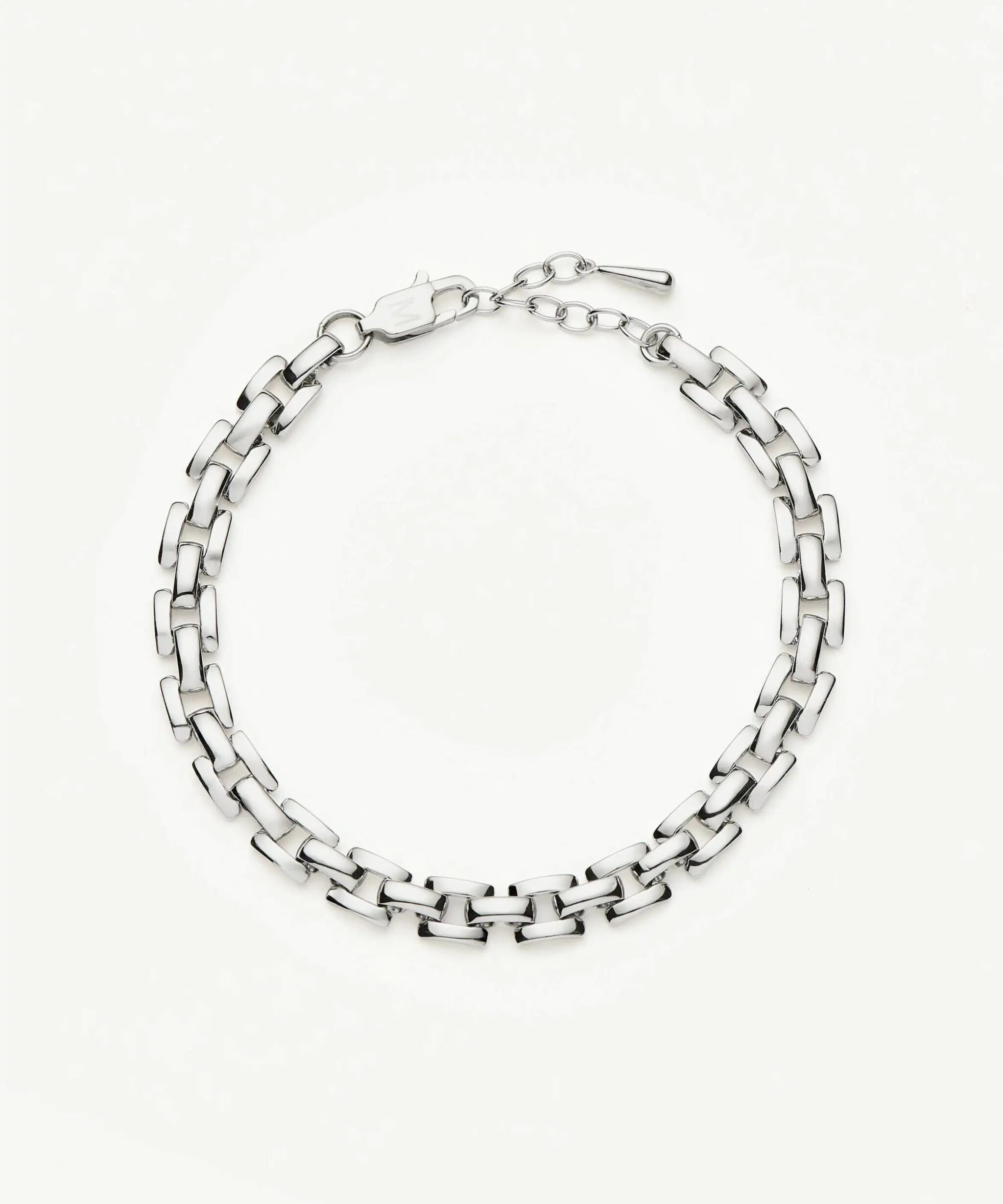 Timepiece Link Chain Bracelet | Platinum Plated