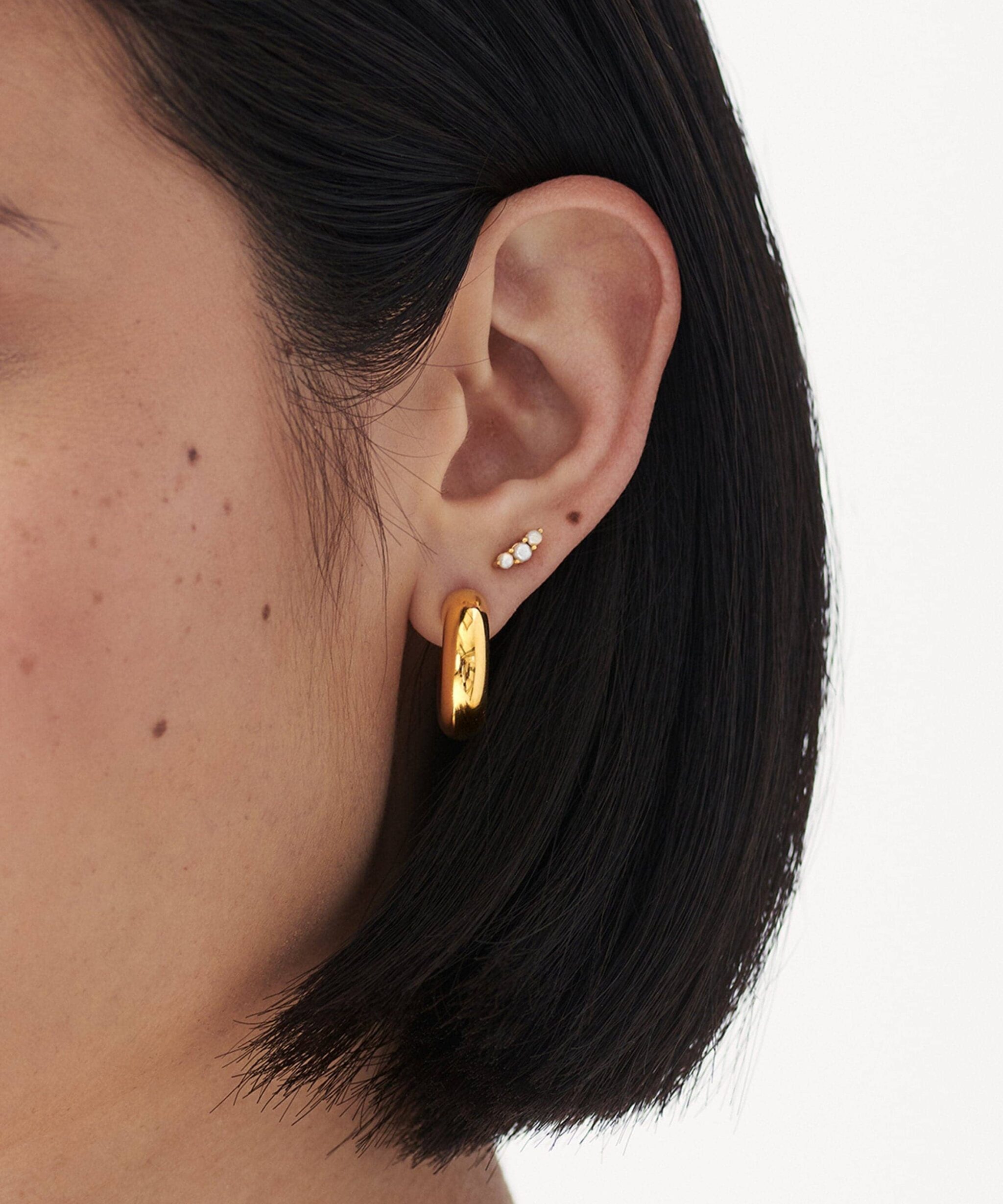 Alternative view of Trio Stud Earrings