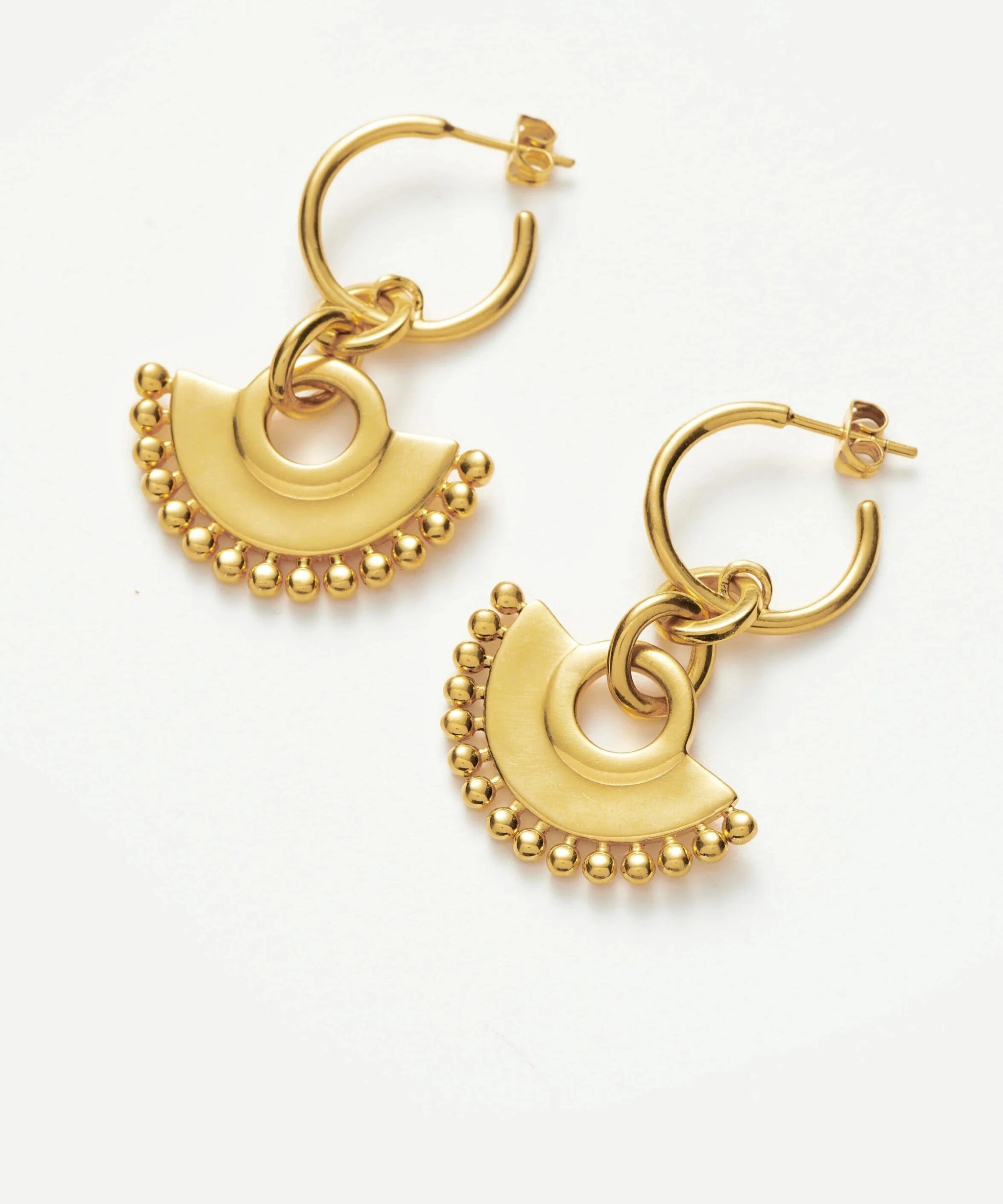 Zenyu Fan Chandelier Hoop Earrings